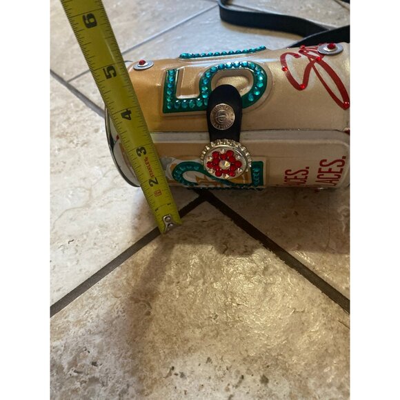 Little‎ Earth License Plate purse with swarovski crystals - Picture 6 of 7